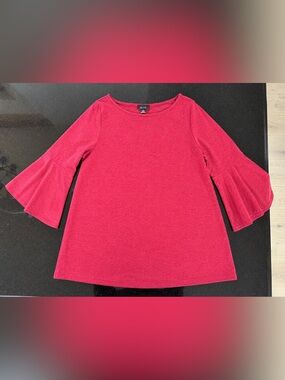 ALYX Women's Heathered Cherry Red Long Sleeve Scoop Neck Top